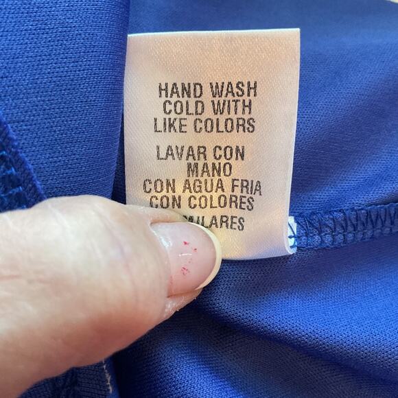 Pink Owl Blue/Pink Paisley Pullover 3/4 Sleeve Lined Dress Sz S - Picture 6 of 7